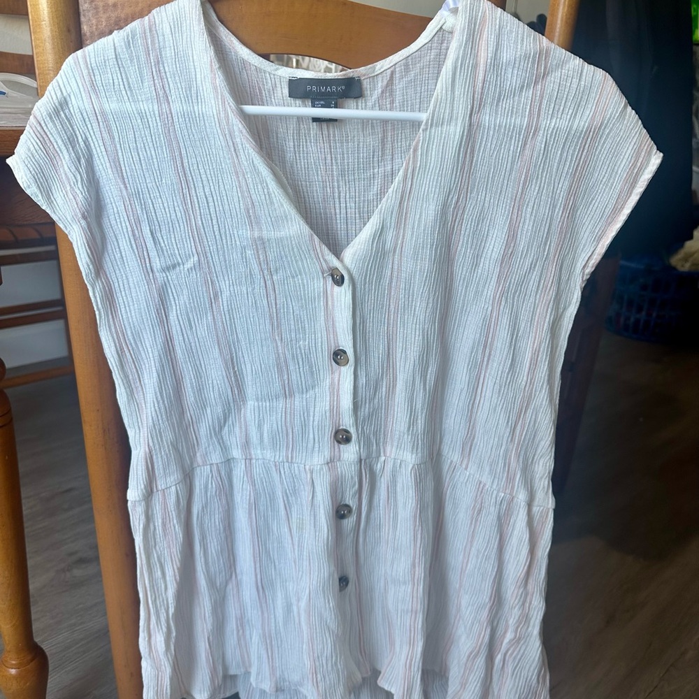 White and Pink Women's Top